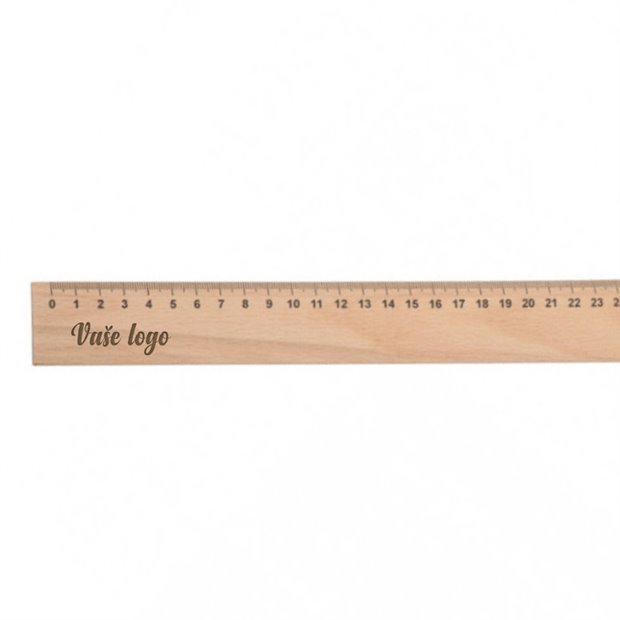  Dřevěné pravítko s Vaším logem, 30cm