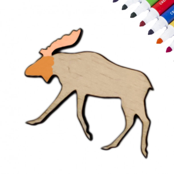 Dřevěný sob k vymalování | Okamih