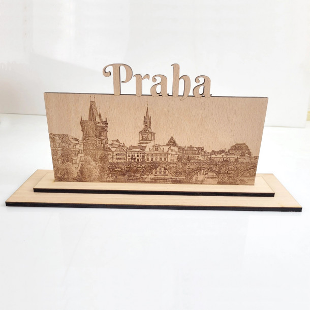 Gravírovaný Karlův most - Praha na podstavci | Okamih